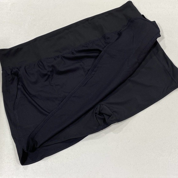 Zuda Skort Women's 3X Black Pockets Performance Tennis Shorts Skirt‎ Lightweight - Picture 1 of 9